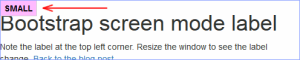 See what Boostrap screen mode you are currently viewing | RLV Blog