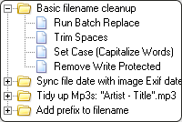 Create your own presets rules for fast renaming